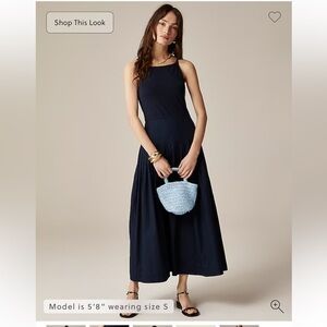 J Crew pintuck mixy dress in Navy